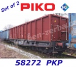 58272 Piko Set of 2 open cars Type 401Zk of the PKP
