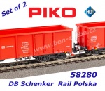 58280 Piko Set 2 otevřených nákladních vozů řady Eaos, DB Schenker Rail Polska