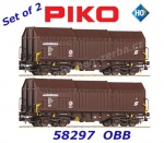 58297 Piko Set 2 vozů s teleskopicky posuvnými kryty, OBB
