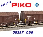 58297 Piko Set of two telescopic hood cars of the ÖBB