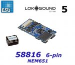 58816 ESU Sound Decoder Loksound 5 micro - 6-pin NEM651