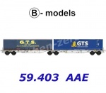 59.403 B-models  Dvojitý kontejnerový vůz řady Sggmrss, AAE Cargo