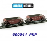 600044 Albert Modell Set 2 samovýsypných vozů řady Fad, PKP