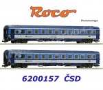 6200157 Roco set 2 osobních vozů Bmz Eurofima, ČD