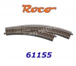 61155 Roco GeoLine Curved Turnout right 3/4