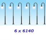 61406 Viessmann Set of 6 Swan Neck street lights