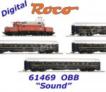 61469 Roco 5-ti dílný set luxusního expresního vlaku s lokomotivou 1020 a 4 vozy CIWL, Zvuk