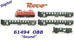61494 Roco 5 pcs set of  electric locomotive 1670.27  with passenger train of the OBB - Sound