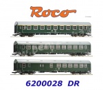 6200028 Roco 3 piece set of passenger cars IV. epoch of the DR (Set No.1)