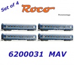6200031 Roco Set 4 rychlíkových vozů 2. třídy typu Y/B 70, MAV