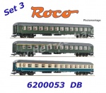 6200053 Roco Set of 3 e coaches for the D 377 “Hispania Express” of the DB Set 3