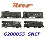 6200055 Roco Set Set of four passenger coaches (ex DRG “Donnerbüchse”) of the SNCF