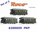 6200059 Roco Set 3 osobních vozů, PKP