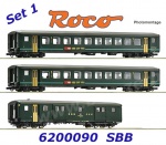 6200090 Roco Set 3 osobních vozů vlaku  Interregio 1617, SBB (Set č.1)