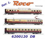 6200120 Roco Set 3 rychlíkových vozů vlaku “Rheingold”, DB -  Set č.1