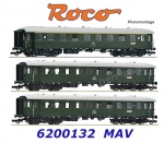 6200132 Roco Set 3 osobních vozů řady Bau (ex DRG), MAV