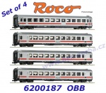 6200187 Roco Set of four express train coaches of the OBB (ex DB)