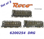 6200254 Roco Set of three compartment coaches of the DRG