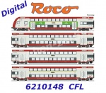 6210148 Roco  Set 4 dvoupodlažních vozů , CFL, DCC