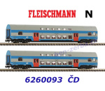 6260093 Fleischmann N Set 2 dvoupatrových vozů Bmto, ČD