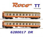 6280017 Roco TT Set 2 osobních vozů 2. třídy Y/B 70 řady Bme, DR