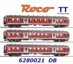 6280021 Roco TT Set 3 osobních regionálních vozů, DB