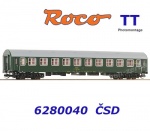 6280040 Roco TT Osobní vůz 2. třídy s kupé řady Y/B-70, type Ba, ČSD