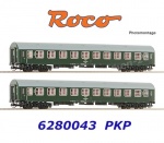 6280043 Roco TT Set 2 osobních vozů 2. třídy Y/B 70, typ Bwxzd, PKP