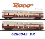 6280045 Roco TT Set 2 dvoupodlažních vozů "Sputnik", DR - Set 1