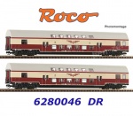 6280046 Roco TT Set 2 dvoupodlažních vozů "Sputnik", DR - Set 2