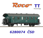 6280074 Roco TT 2nd/3rd class passenger coach type BCi of the CSD