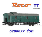 6280077 Roco TT Baggage Car class Dd (ex Pwi-29), of the CSD
