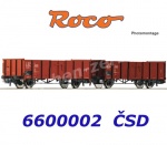 6600002 Roco Set of 2 open  wagons Type Es/Vte of the CSD