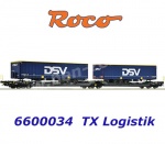 6600034 Roco Dvojitý kapsový vůz řady 738/T3000e se 2 návěsy truck DSVs