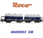 6600053 Roco  Set 2 nákladních vozů s kontejnery typu Efkr "Birkel", DB