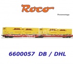 6600057 Roco Dvojitý kapsový vůz řady 738/T3000e se 4 návěsy “DHL” DB.