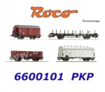 6600101 Roco Set of 4 freight cars of the PKP