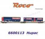 6600113 Roco  Spojený dvojitý kontejnerový vůz řady  Sdggmrs 738/T3000e, HUPAC