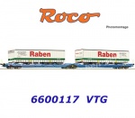 6600117 Roco Articulated double-pocket wagon, type Sdggmrs 738/T3000e, of VTG