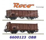 6600123 Roco Set 2 otevřených vozů řady  E "Villach",  OBB