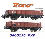 6600150 Roco Set dvou otevřených nákladních vozů řady Wddt,  PKP
