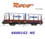 6600152 Roco  Klanicový vůz řady Kbs se 2 kontejnery KNSM,  NS