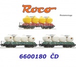 6600180 Roco Set of three silo wagons, type Uacs of the CSD