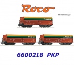 6600218 Roco Set 3 samovýsypných vozů řady Fals,  Pol-Miedz Trans