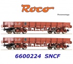 6600224 Roco Set 2 otevřených vozů s nízkými postranicemi řady TP, SNCF