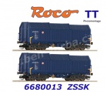 6680013 Roco TT Set 2 teleskopických kapotových vozů řady Shimmns, ZSSK Cargo