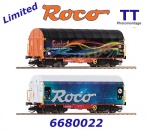 6680022 Roco TT  Set 2 vozú se shr. plachtou řady  Shimmns, v designu  ROCO a Kuehn