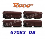 67083 Roco  Set 4 samovýsypných  vozů řady KKt 57, DB