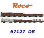 67127 Roco 8 piece goods wagon set of the DR