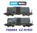 700004 Albert Modell Set 2 cisternových vozů Zaes, CZ-RYKO
